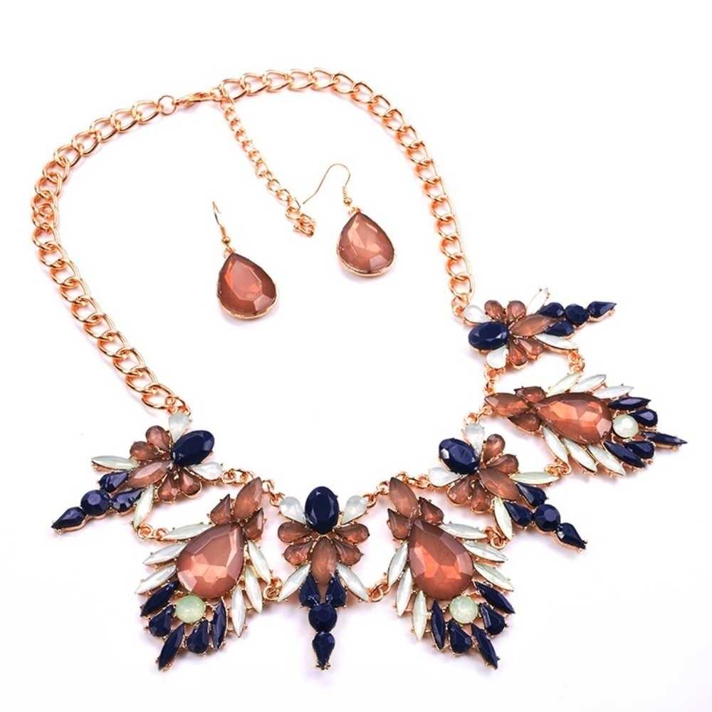 Last 1! Acrylic Statement Necklace & Earrings Set